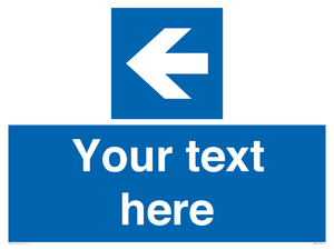MV7941: Custom Mandatory directional sign, blue arrow left