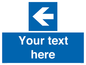 MV7941: Custom Mandatory directional sign, blue arrow left