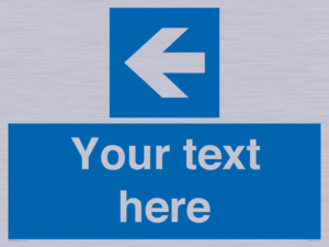 MV7941: Custom Mandatory directional sign, blue arrow left