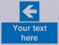 MV7941: Custom Mandatory directional sign, blue arrow left