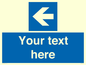 MV7941: Custom Mandatory directional sign, blue arrow left