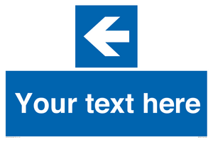 MV7941: Custom Mandatory directional sign, blue arrow left