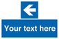 MV7941: Custom Mandatory directional sign, blue arrow left