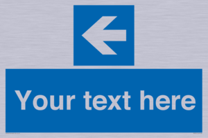 MV7941: Custom Mandatory directional sign, blue arrow left