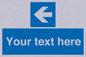 MV7941: Custom Mandatory directional sign, blue arrow left