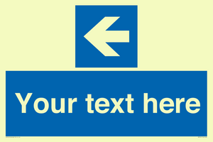 MV7941: Custom Mandatory directional sign, blue arrow left