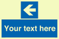 MV7941: Custom Mandatory directional sign, blue arrow left