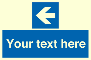 MV7941: Custom Mandatory directional sign, blue arrow left