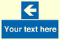 MV7941: Custom Mandatory directional sign, blue arrow left