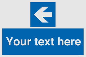 MV7941: Custom Mandatory directional sign, blue arrow left