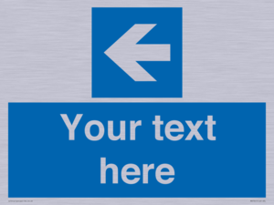 MV7941: Custom Mandatory directional sign, blue arrow left