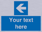 MV7941: Custom Mandatory directional sign, blue arrow left