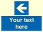MV7941: Custom Mandatory directional sign, blue arrow left