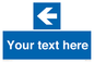 MV7941: Custom Mandatory directional sign, blue arrow left