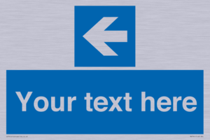 MV7941: Custom Mandatory directional sign, blue arrow left