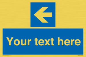 MV7941: Custom Mandatory directional sign, blue arrow left