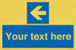 MV7941: Custom Mandatory directional sign, blue arrow left