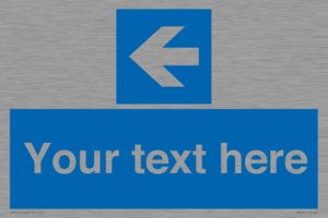 MV7941: Custom Mandatory directional sign, blue arrow left
