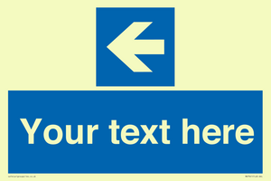 MV7941: Custom Mandatory directional sign, blue arrow left