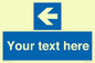 MV7941: Custom Mandatory directional sign, blue arrow left