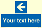 MV7941: Custom Mandatory directional sign, blue arrow left