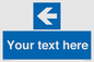 MV7941: Custom Mandatory directional sign, blue arrow left