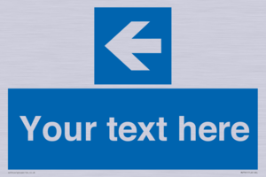 MV7941: Custom Mandatory directional sign, blue arrow left