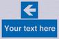 MV7941: Custom Mandatory directional sign, blue arrow left