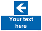 MV7941: Custom Mandatory directional sign, blue arrow left