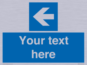 MV7941: Custom Mandatory directional sign, blue arrow left