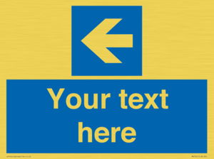 MV7941: Custom Mandatory directional sign, blue arrow left
