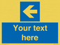 MV7941: Custom Mandatory directional sign, blue arrow left