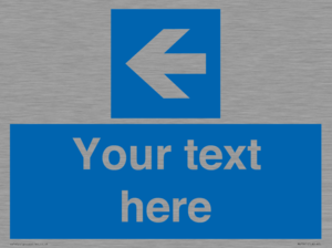 MV7941: Custom Mandatory directional sign, blue arrow left