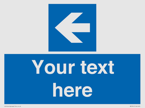 MV7941: Custom Mandatory directional sign, blue arrow left