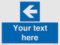 MV7941: Custom Mandatory directional sign, blue arrow left
