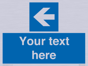 MV7941: Custom Mandatory directional sign, blue arrow left