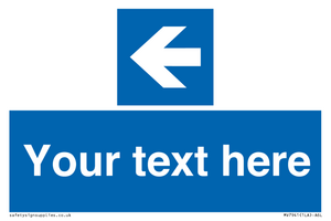 MV7941: Custom Mandatory directional sign, blue arrow left