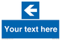 MV7941: Custom Mandatory directional sign, blue arrow left