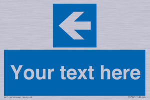 MV7941: Custom Mandatory directional sign, blue arrow left