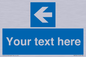 MV7941: Custom Mandatory directional sign, blue arrow left