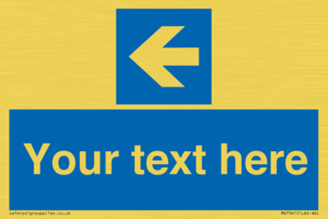 MV7941: Custom Mandatory directional sign, blue arrow left