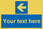 MV7941: Custom Mandatory directional sign, blue arrow left
