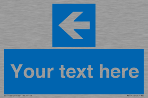 MV7941: Custom Mandatory directional sign, blue arrow left