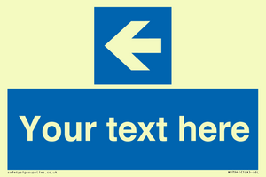 MV7941: Custom Mandatory directional sign, blue arrow left