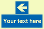 MV7941: Custom Mandatory directional sign, blue arrow left