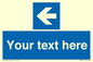 MV7941: Custom Mandatory directional sign, blue arrow left
