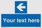 MV7941: Custom Mandatory directional sign, blue arrow left