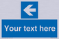 MV7941: Custom Mandatory directional sign, blue arrow left