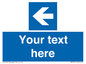 MV7941: Custom Mandatory directional sign, blue arrow left