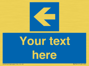 MV7941: Custom Mandatory directional sign, blue arrow left